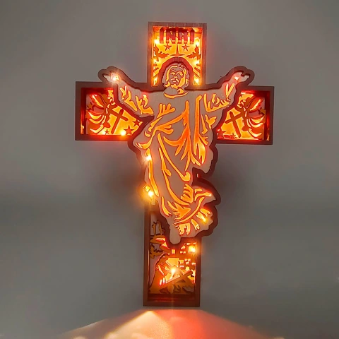Jesus Cross Wooden Carving Gift,Home Decor, Personalized Gift